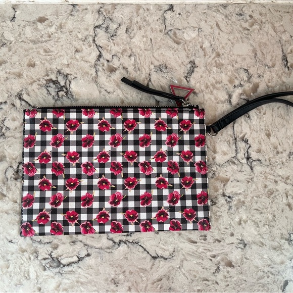 Guess Black and Pink Clutch with Wristlet - Picture 2 of 5